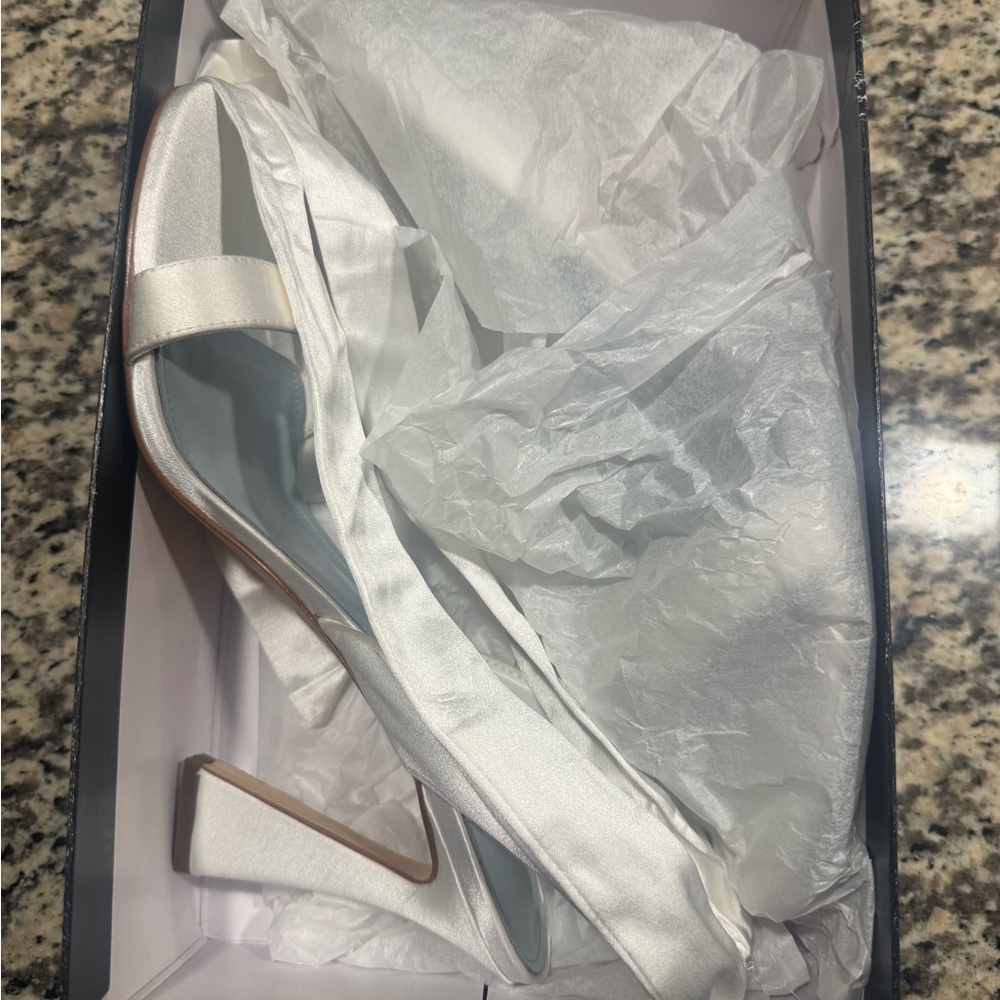 🆕Nine West Kelsie Wedding Satin Heels with “Something Blue!” 10. New wBox!💥 - Picture 7 of 11